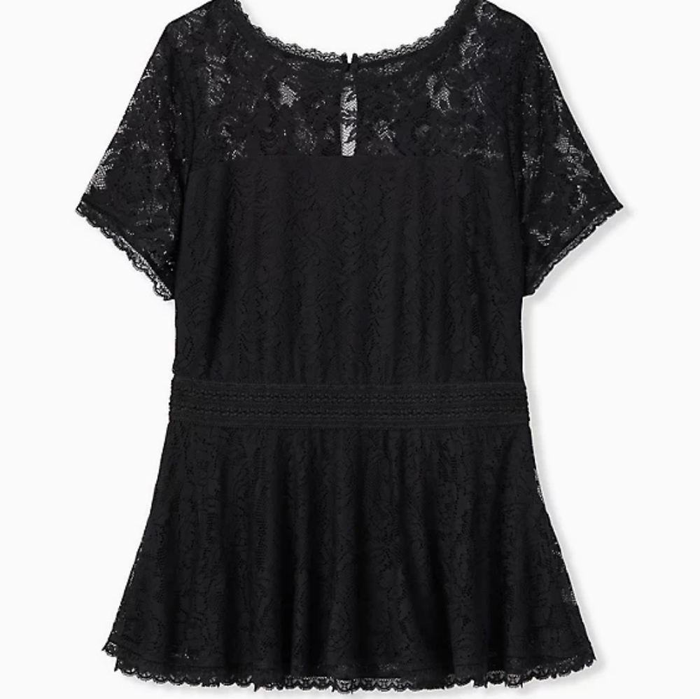 Torrid black peplum top